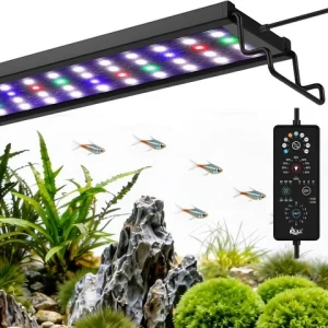 2) AQQA Full Spectrum LED Aquarium Plant Light IP68 Waterproof Fish Tank Light