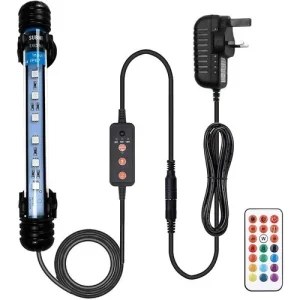 Submersible RGB LED Aquarium Light with Remote & Timer for 18–112 cm Aquariums